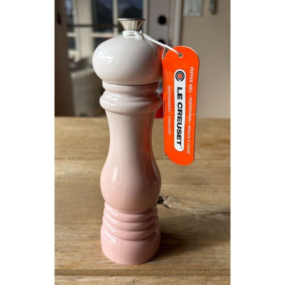 Le Creuset Acrylic Classic Manual Pepper Mill 8 in Shell Pink NEW